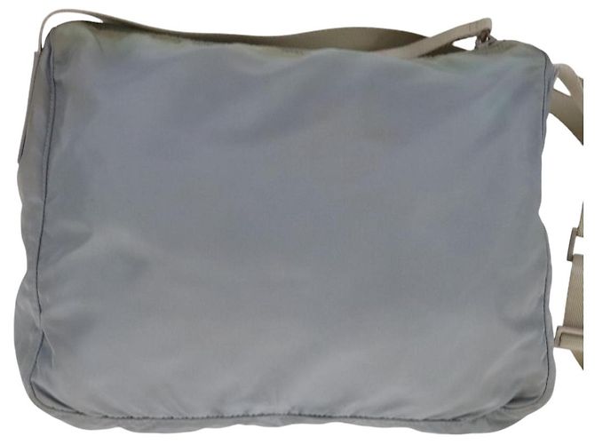 PRADA Schultertasche aus Nylon hellblau grau silber authentisch bs21902 Braun - Ansicht 2