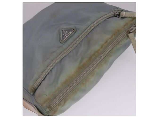 PRADA Schultertasche aus Nylon hellblau grau silber authentisch bs21902 Braun - Ansicht 6