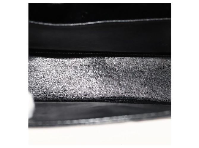 Borsa a Spalla CHANEL Smalto Nero Oro CC Auth 110814 D'oro - vista 11