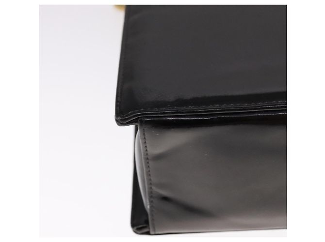 Borsa a Spalla CHANEL Smalto Nero Oro CC Auth 110814 D'oro - vista 15