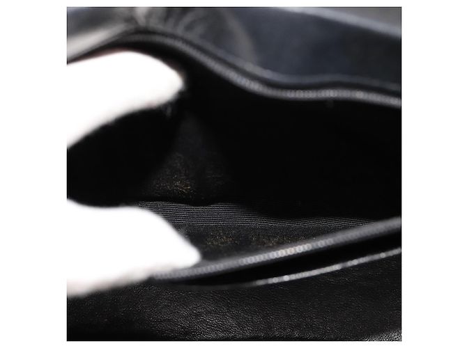 Borsa a Spalla CHANEL Smalto Nero Oro CC Auth 110814 D'oro - vista 21