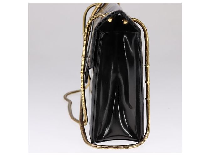 Borsa a Spalla CHANEL Smalto Nero Oro CC Auth 110814 D'oro - vista 4