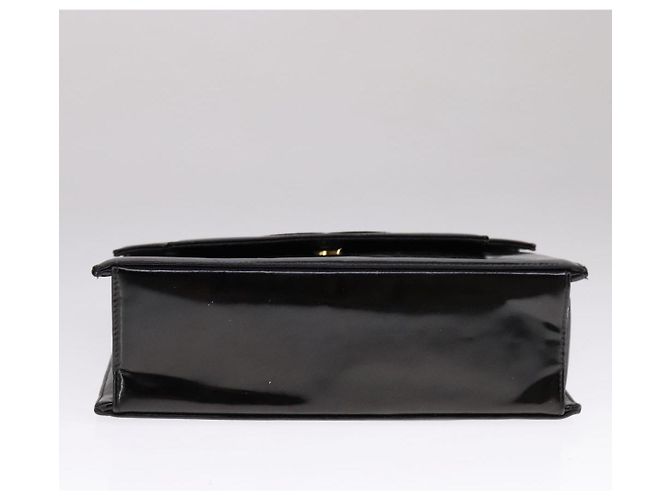 Borsa a Spalla CHANEL Smalto Nero Oro CC Auth 110814 D'oro - vista 5