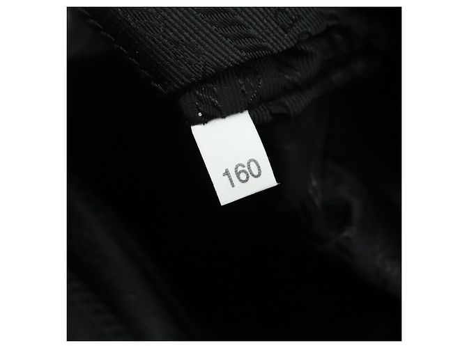 Borsa a spalla PRADA in nylon nero argento autentica mr935 - vista 12