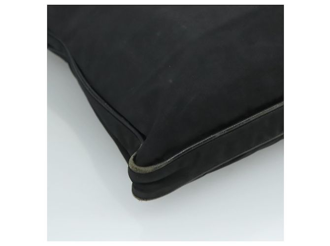 Borsa a spalla PRADA in nylon nero argento autentica mr935 - vista 15