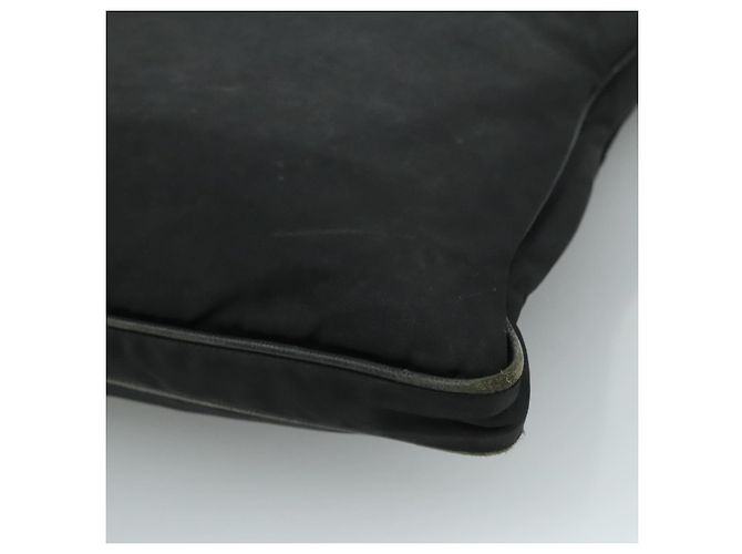 Borsa a spalla PRADA in nylon nero argento autentica mr935 - vista 16