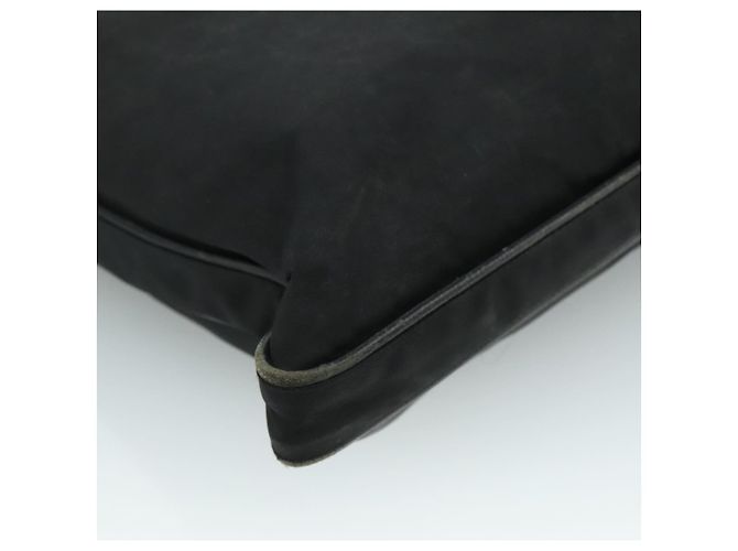 Borsa a spalla PRADA in nylon nero argento autentica mr935 - vista 17