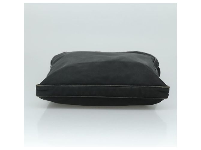 Borsa a spalla PRADA in nylon nero argento autentica mr935 - vista 5