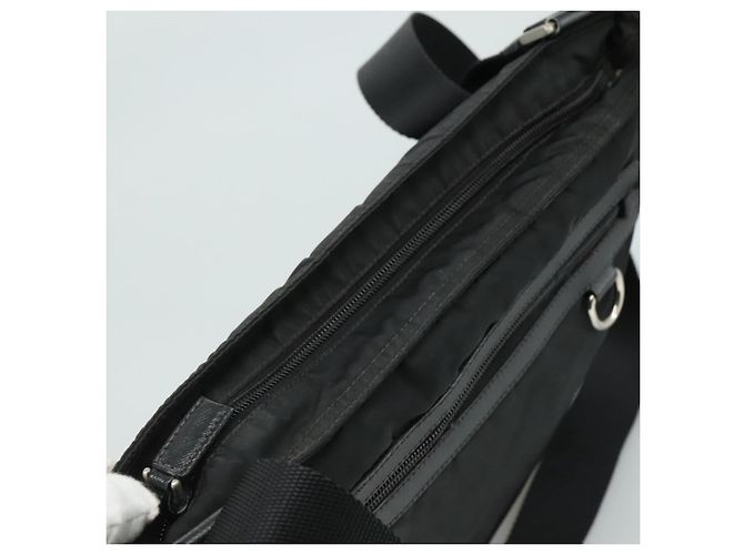 Borsa a spalla PRADA in nylon nero argento autentica mr935 - vista 6
