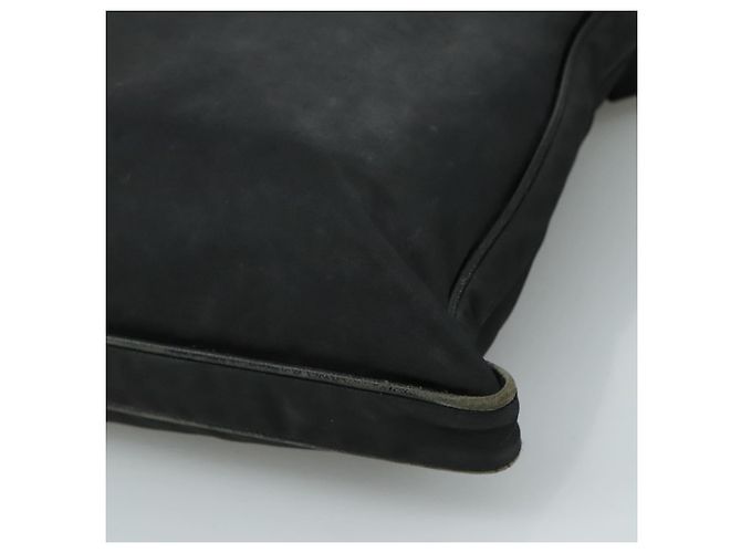 Borsa a spalla PRADA in nylon nero argento autentica mr935 - vista 8