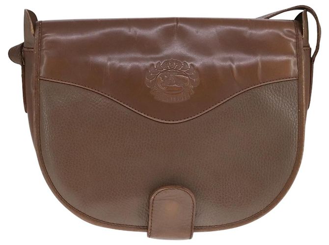 Autre Marque Borsa a spalla Burberrys in pelle marrone argento autentica bs21793 - vista 13