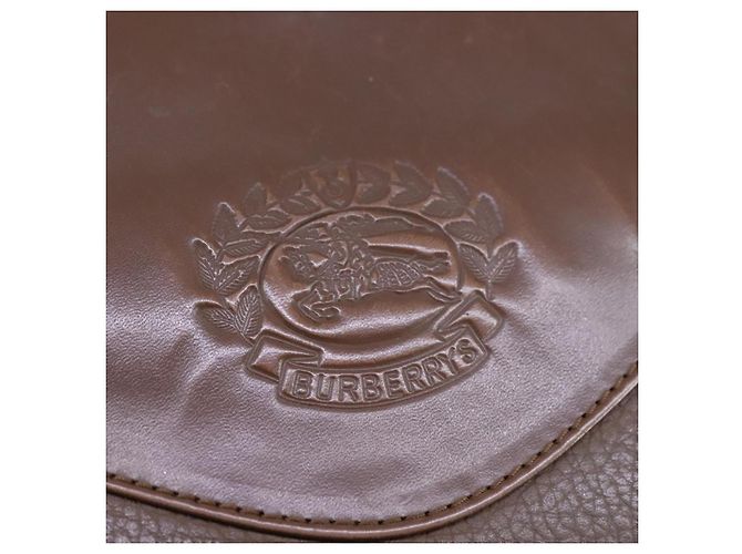 Autre Marque Borsa a spalla Burberrys in pelle marrone argento autentica bs21793 - vista 17