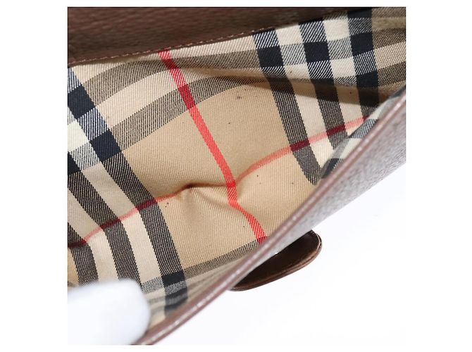 Autre Marque Borsa a spalla Burberrys in pelle marrone argento autentica bs21793 - vista 21