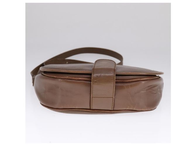 Autre Marque Borsa a spalla Burberrys in pelle marrone argento autentica bs21793 - vista 5