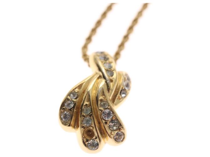 Collana Christian Dior metallo oro Auth FF5523 D'oro - vista 10