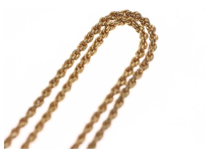Collana Christian Dior metallo oro Auth FF5523 D'oro - vista 7