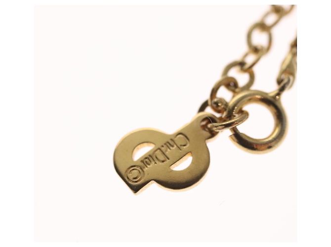 Collana Christian Dior metallo oro Auth FF5523 D'oro - vista 8