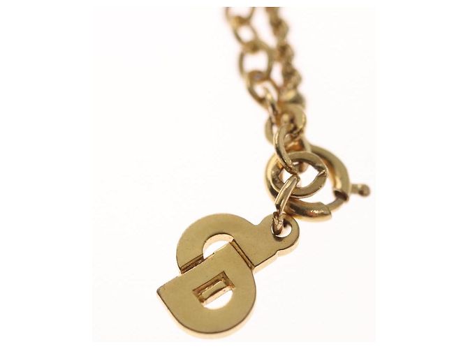 Collana Christian Dior metallo oro Auth FF5523 D'oro - vista 9