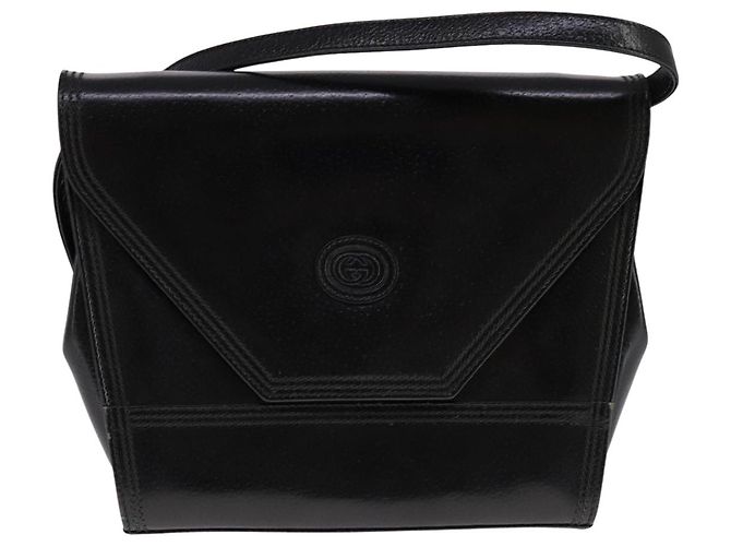 Borsa a spalla in pelle nera GUCCI Auth ep7207 Nero - vista 13