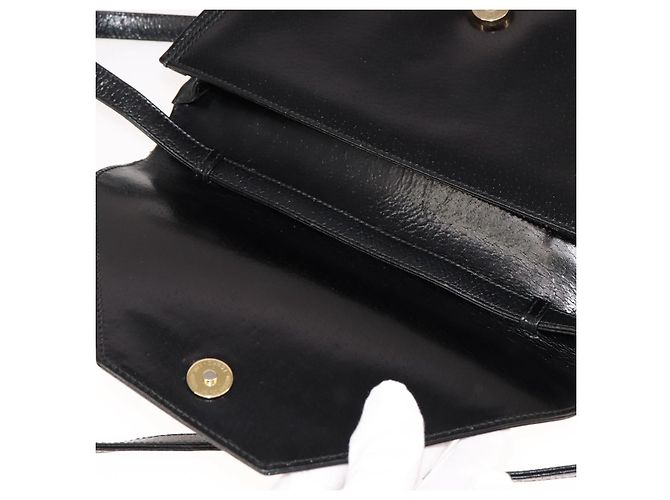 Borsa a spalla in pelle nera GUCCI Auth ep7207 Nero - vista 9
