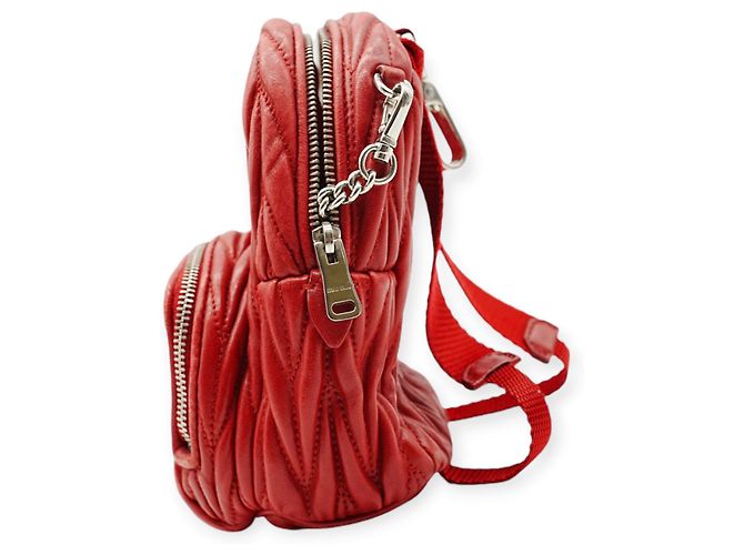 Zaino Mini Miu Miu Rosso - vista 3