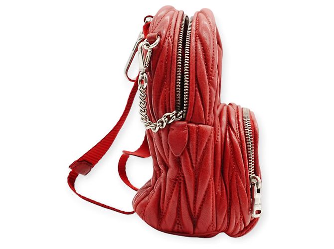 Zaino Mini Miu Miu Rosso - vista 4