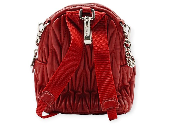 Zaino Mini Miu Miu Rosso - vista 5