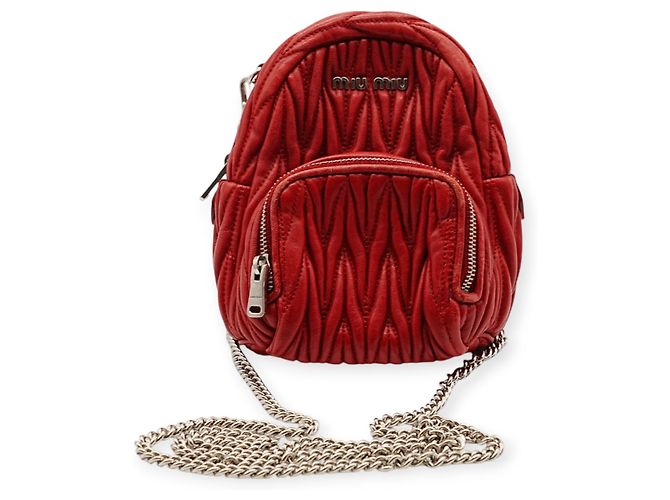 Zaino Mini Miu Miu Rosso - vista 6