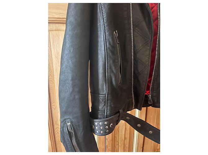 Perfecto-Jacke THE KOOPLES Schwarz Rot - Ansicht 3