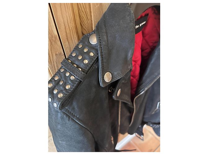 Perfecto-Jacke THE KOOPLES Schwarz Rot - Ansicht 5