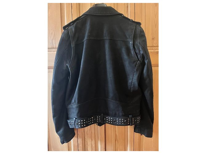 Perfecto-Jacke THE KOOPLES Schwarz Rot - Ansicht 6