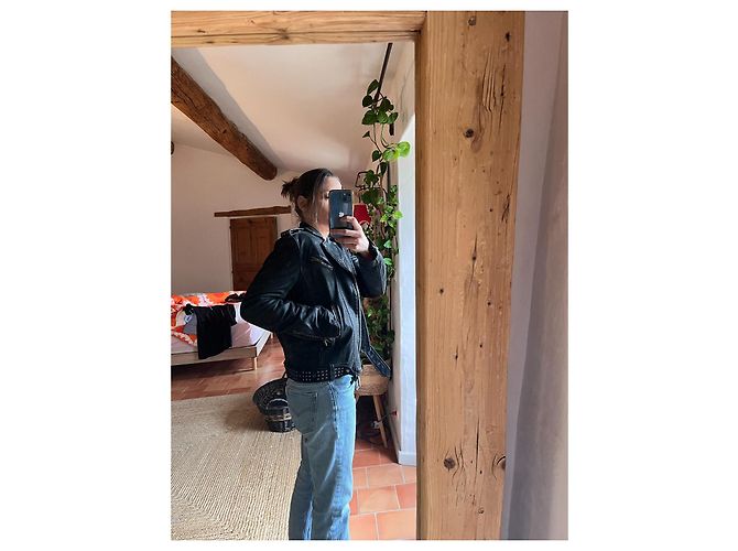 Perfecto-Jacke THE KOOPLES Schwarz Rot - Ansicht 8