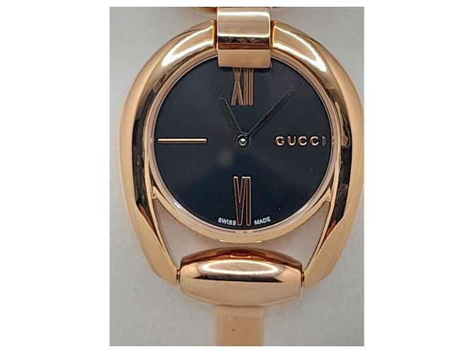 Orologio Gucci Horsebit Oro Rosa e Quadrante Nero YA139507 D'oro - vista 2