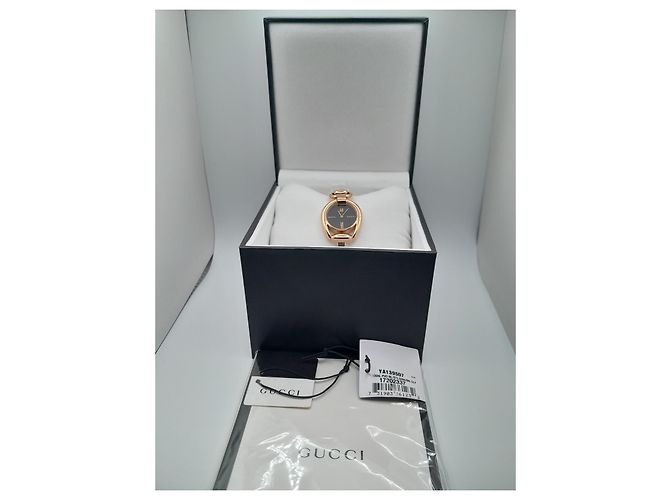 Orologio Gucci Horsebit Oro Rosa e Quadrante Nero YA139507 D'oro - vista 9