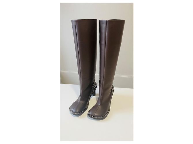 Stella Mc Cartney Botas Stella McCartney Ryder Marrón Oscuro Cuero Vegano - vista 2
