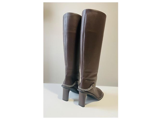 Stella Mc Cartney Botas Stella McCartney Ryder Marrón Oscuro Cuero Vegano - vista 3
