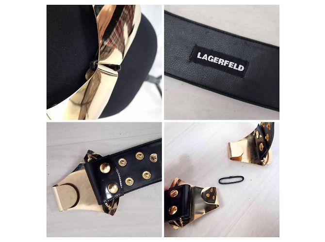 Vintage Gürtel der 80er Jahre von Karl Lagerfeld Schwarz - Ansicht 12
