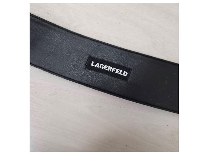 Vintage Gürtel der 80er Jahre von Karl Lagerfeld Schwarz - Ansicht 4