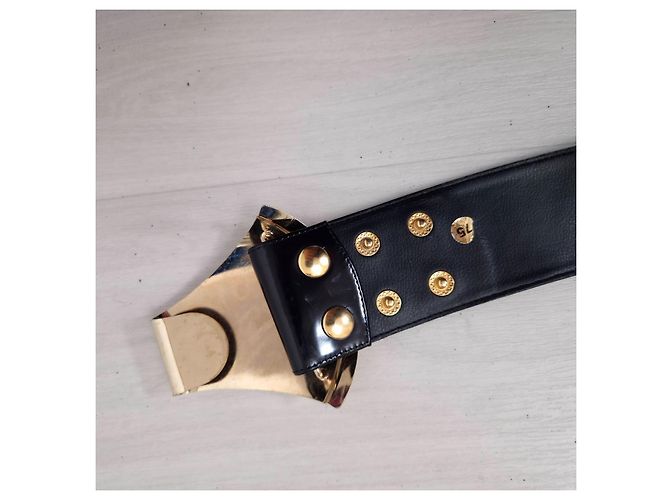 Vintage Gürtel der 80er Jahre von Karl Lagerfeld Schwarz - Ansicht 7