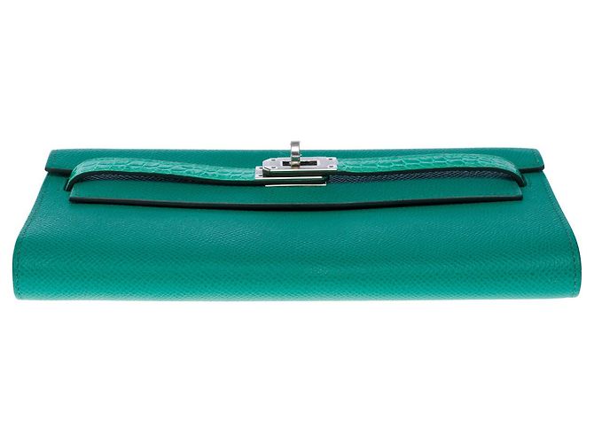Hermès Borsa HERMES Kelly to go in Pelle Verde - 102486 - vista 11