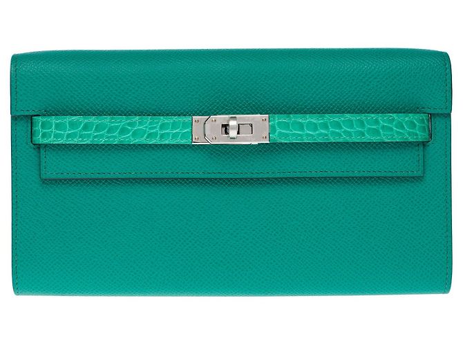 Hermès Borsa HERMES Kelly to go in Pelle Verde - 102486 - vista 4