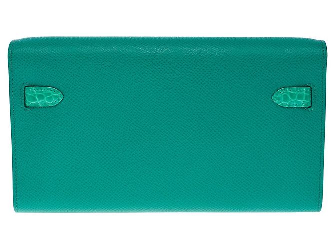 Hermès Borsa HERMES Kelly to go in Pelle Verde - 102486 - vista 5