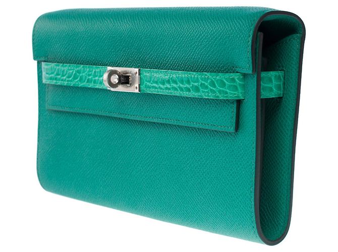 Hermès Borsa HERMES Kelly to go in Pelle Verde - 102486 - vista 6