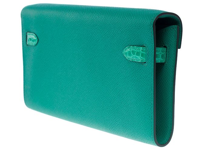 Hermès Borsa HERMES Kelly to go in Pelle Verde - 102486 - vista 7
