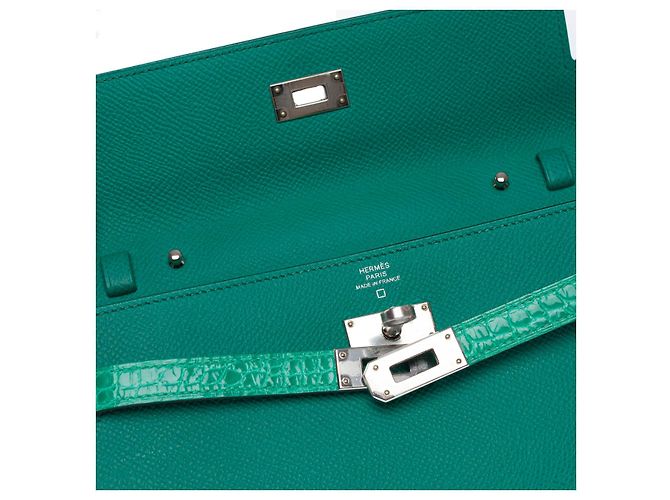 Hermès Borsa HERMES Kelly to go in Pelle Verde - 102486 - vista 8