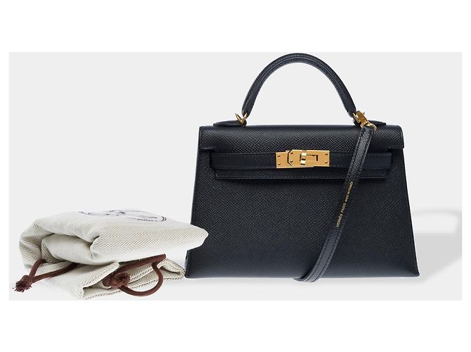 Hermès Sac HERMES Kelly Mini en Cuir Noir - 102473 - vue 2