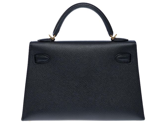 Hermès Sac HERMES Kelly Mini en Cuir Noir - 102473 - vue 4