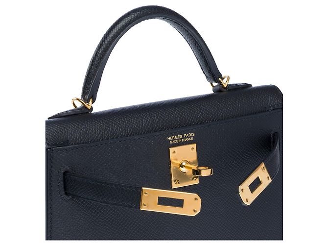 Hermès Sac HERMES Kelly Mini en Cuir Noir - 102473 - vue 7