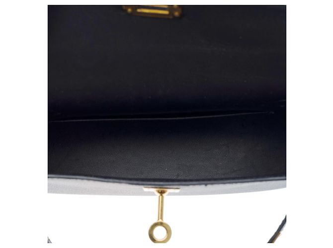 Hermès Sac HERMES Kelly Mini en Cuir Noir - 102473 - vue 9