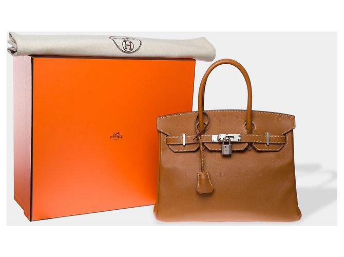 Hermès Sac HERMES Birkin 30 en Cuir Doré - 102472 - vue 2
